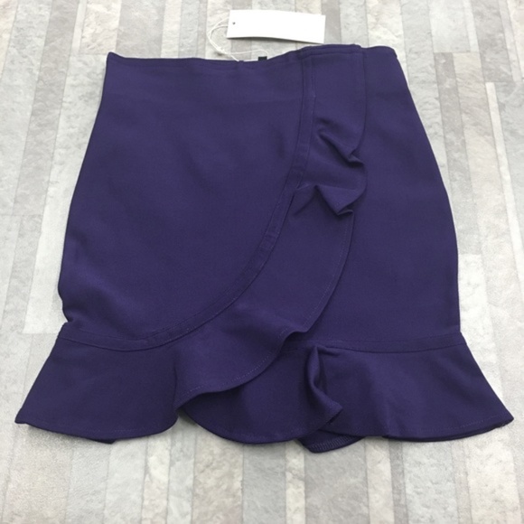 Wow Couture Ruffle Wrap Mini Bandage Skirt - Picture 4 of 6